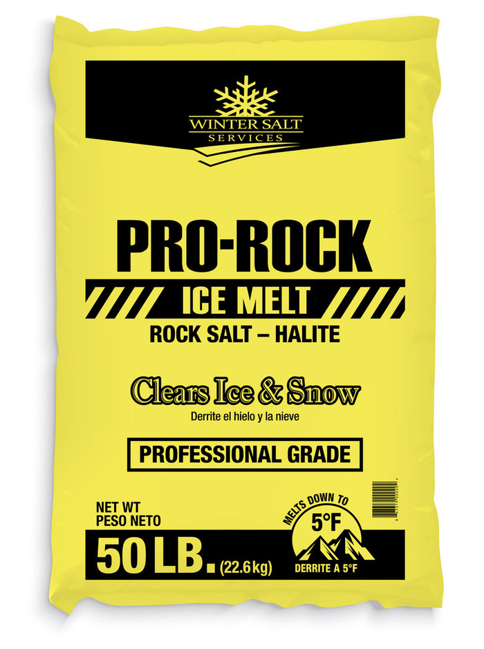 Pro Rock Salt- 50# BAG (49 PER PALLET) $4.30 PER BAG