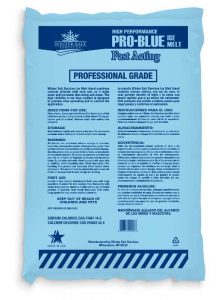 High Performance Pro Blue Salt, melts to –20 (49 PER PALLET) $7.00 PER BAG